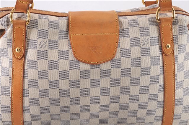 Authentic Louis Vuitton Damier Azur Stresa PM Shoulder Bag N42220 LV 9473E