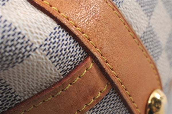 Authentic Louis Vuitton Damier Azur Stresa PM Shoulder Bag N42220 LV 9473E