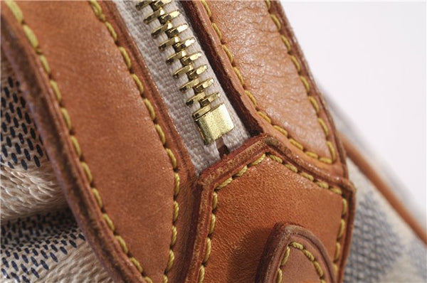 Authentic Louis Vuitton Damier Azur Stresa PM Shoulder Bag N42220 LV 9473E