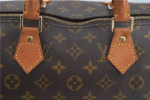 Authentic Louis Vuitton Monogram Speedy 35 Hand Boston Bag M41524 LV 9474F