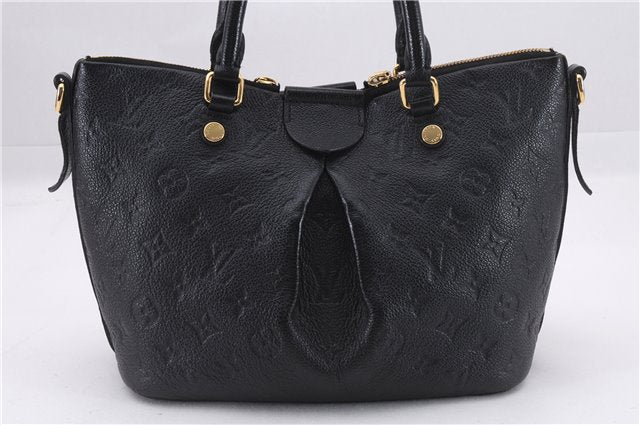 Authentic Louis Vuitton Monogram Empreinte Mazarine PM 2Way Hand Bag Black 9480E