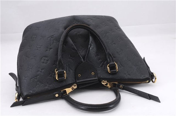 Authentic Louis Vuitton Monogram Empreinte Mazarine PM 2Way Hand Bag Black 9480E