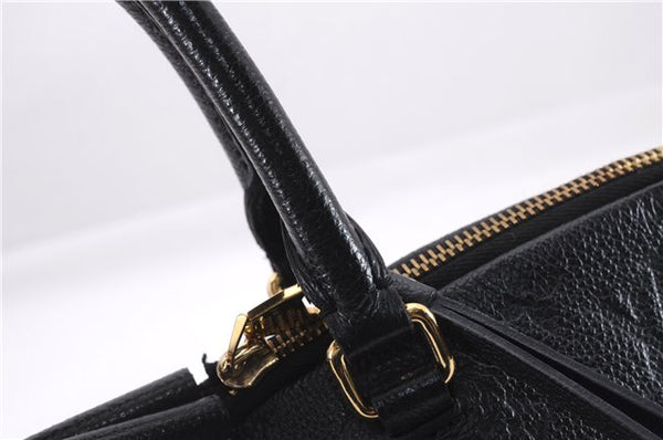 Authentic Louis Vuitton Monogram Empreinte Mazarine PM 2Way Hand Bag Black 9480E