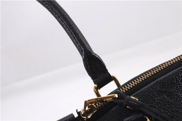 Authentic Louis Vuitton Monogram Empreinte Mazarine PM 2Way Hand Bag Black 9480E