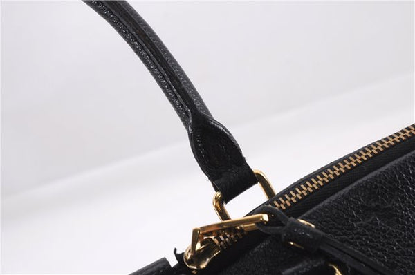 Authentic Louis Vuitton Monogram Empreinte Mazarine PM 2Way Hand Bag Black 9480E