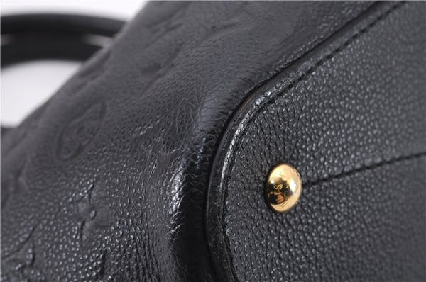 Authentic Louis Vuitton Monogram Empreinte Mazarine PM 2Way Hand Bag Black 9480E