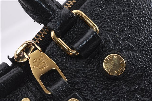 Authentic Louis Vuitton Monogram Empreinte Mazarine PM 2Way Hand Bag Black 9480E