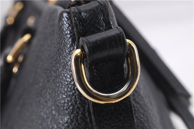 Authentic Louis Vuitton Monogram Empreinte Mazarine PM 2Way Hand Bag Black 9480E