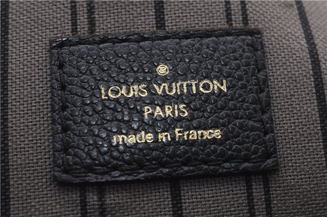 Authentic Louis Vuitton Monogram Empreinte Mazarine PM 2Way Hand Bag Black 9480E