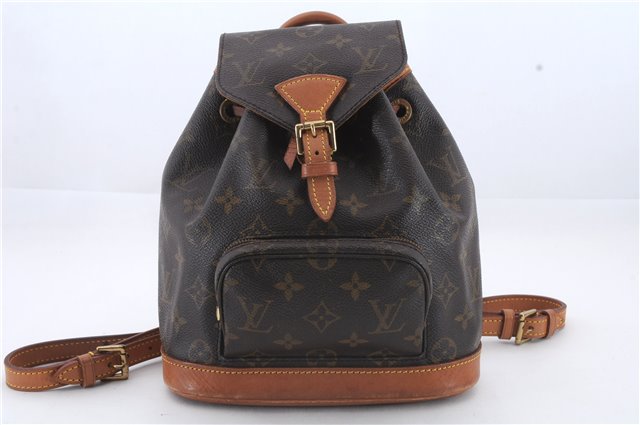 Authentic Louis Vuitton Monogram Montsouris PM Backpack M51137 LV 9484C