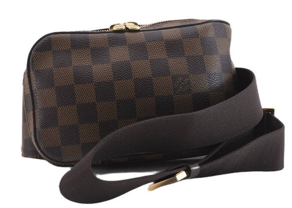 Authentic Louis Vuitton Damier Geronimos Waist Body Bag N51994 LV 9487E