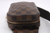 Authentic Louis Vuitton Damier Geronimos Waist Body Bag N51994 LV 9487E