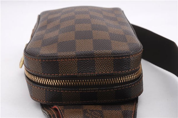 Authentic Louis Vuitton Damier Geronimos Waist Body Bag N51994 LV 9487E