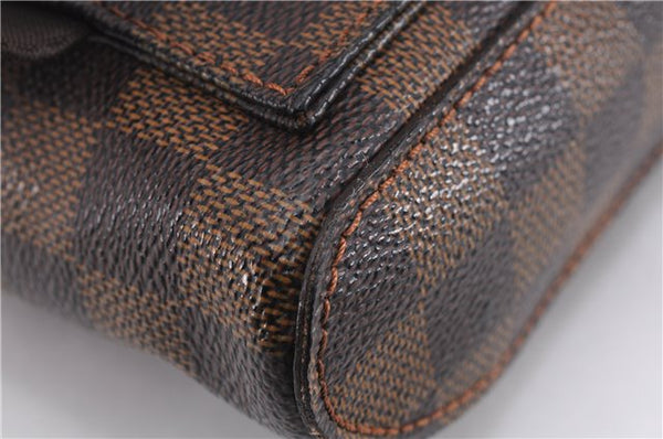 Authentic Louis Vuitton Damier Geronimos Waist Body Bag N51994 LV 9487E