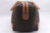 Authentic CELINE Macadam Blason Pattern Boston Bag PVC Leather Brown 9488E