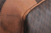 Authentic CELINE Macadam Blason Pattern Boston Bag PVC Leather Brown 9488E