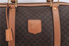 Authentic CELINE Macadam Blason Pattern Boston Bag PVC Leather Brown 9488E