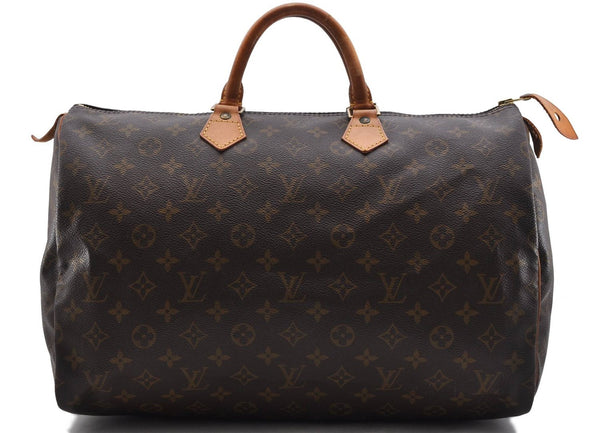 Authentic Louis Vuitton Monogram Speedy 40 Hand Bag M41522 LV 9490C