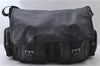 Authentic PRADA Bufalo Mix Leather Plastic Shoulder Cross Bag VA0402 Black 9492C