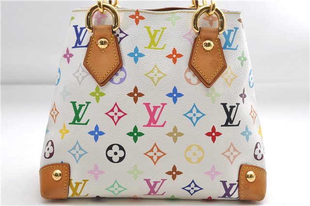 Auth Louis Vuitton Monogram Multicolor Audra Tote Hand Bag White M40047 LV 9492D