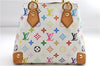 Auth Louis Vuitton Monogram Multicolor Audra Tote Hand Bag White M40047 LV 9492D
