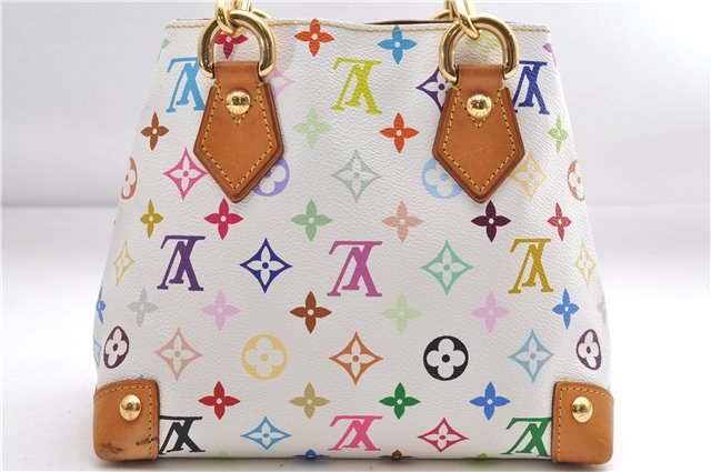 Auth Louis Vuitton Monogram Multicolor Audra Tote Hand Bag White M40047 LV 9492D