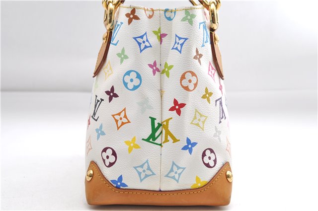 Auth Louis Vuitton Monogram Multicolor Audra Tote Hand Bag White M40047 LV 9492D