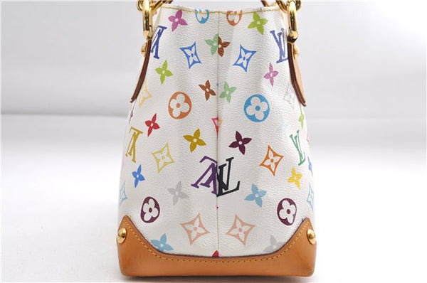 Auth Louis Vuitton Monogram Multicolor Audra Tote Hand Bag White M40047 LV 9492D