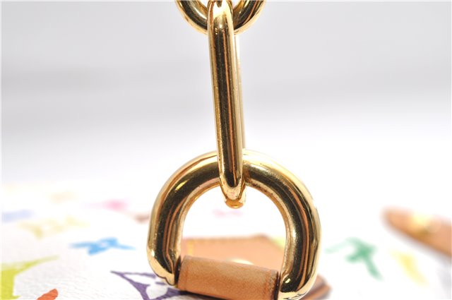 Auth Louis Vuitton Monogram Multicolor Audra Tote Hand Bag White M40047 LV 9492D