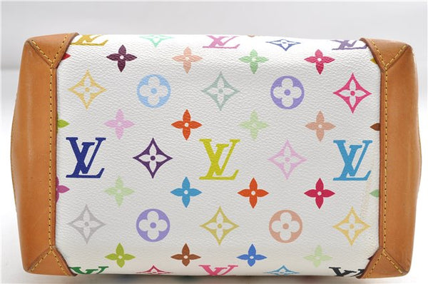 Auth Louis Vuitton Monogram Multicolor Audra Tote Hand Bag White M40047 LV 9492D
