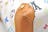 Auth Louis Vuitton Monogram Multicolor Audra Tote Hand Bag White M40047 LV 9492D