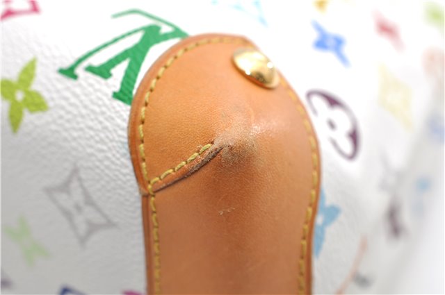 Auth Louis Vuitton Monogram Multicolor Audra Tote Hand Bag White M40047 LV 9492D