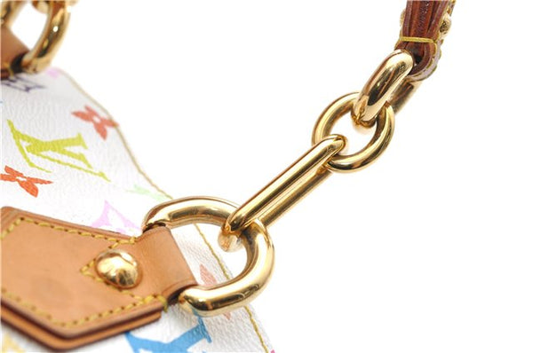 Auth Louis Vuitton Monogram Multicolor Audra Tote Hand Bag White M40047 LV 9492D