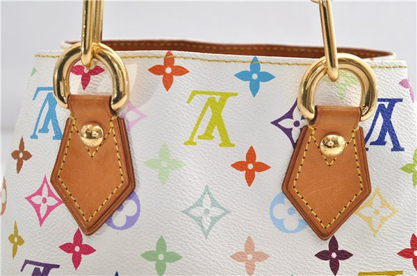 Auth Louis Vuitton Monogram Multicolor Audra Tote Hand Bag White M40047 LV 9492D