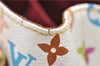 Auth Louis Vuitton Monogram Multicolor Audra Tote Hand Bag White M40047 LV 9492D