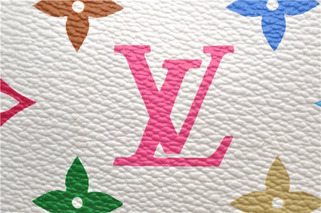 Auth Louis Vuitton Monogram Multicolor Audra Tote Hand Bag White M40047 LV 9492D