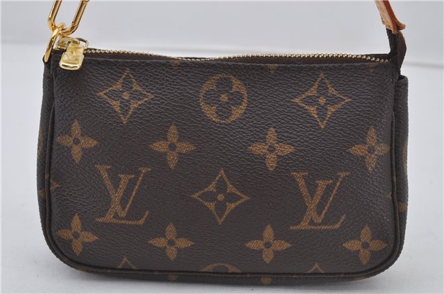 Authentic Louis Vuitton Monogram Mini Pochette Accessoires Pouch M58009 LV 9492E