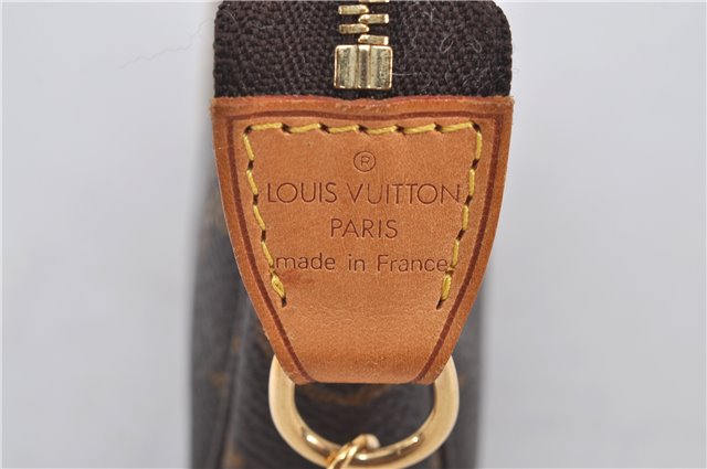 Authentic Louis Vuitton Monogram Mini Pochette Accessoires Pouch M58009 LV 9492E