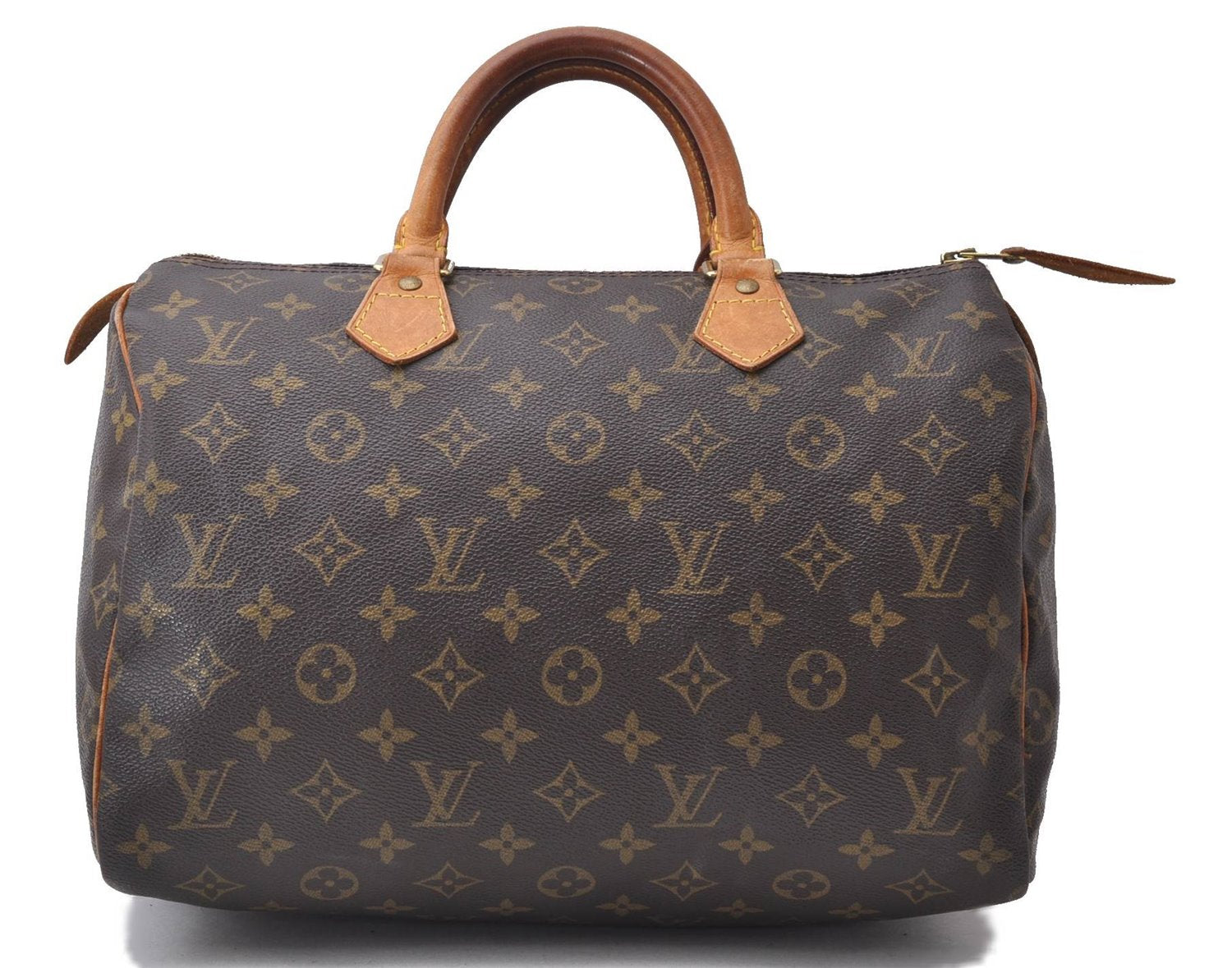 Authentic Louis Vuitton Monogram Speedy 30 Hand Bag M41526 LV 9493C