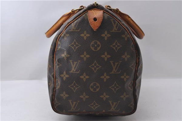 Authentic Louis Vuitton Monogram Speedy 30 Hand Bag M41526 LV 9493C