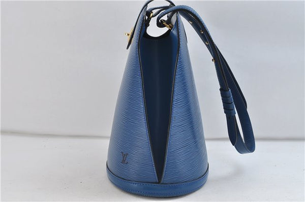 Authentic Louis Vuitton Epi Cluny Shoulder Bag Blue M52255 LV 9494C