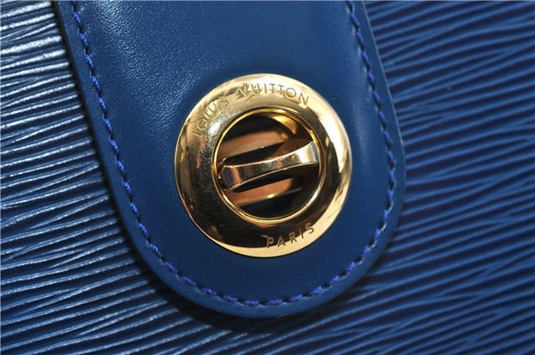 Authentic Louis Vuitton Epi Cluny Shoulder Bag Blue M52255 LV 9494C