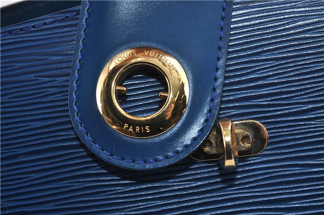 Authentic Louis Vuitton Epi Cluny Shoulder Bag Blue M52255 LV 9494C