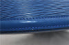 Authentic Louis Vuitton Epi Cluny Shoulder Bag Blue M52255 LV 9494C