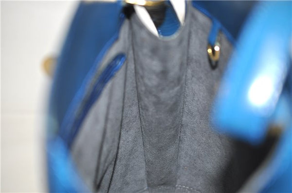 Authentic Louis Vuitton Epi Cluny Shoulder Bag Blue M52255 LV 9494C
