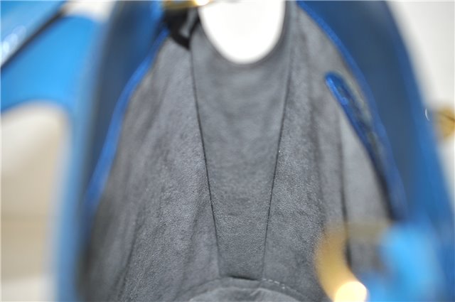 Authentic Louis Vuitton Epi Cluny Shoulder Bag Blue M52255 LV 9494C