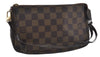 Authentic Louis Vuitton Damier Pochette Accessoires Pouch Purse N51985 LV 9495E