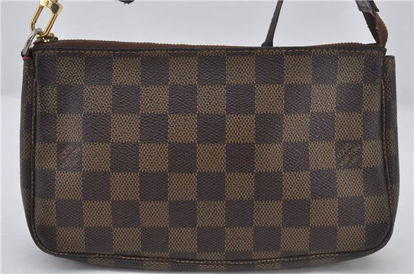 Authentic Louis Vuitton Damier Pochette Accessoires Pouch Purse N51985 LV 9495E