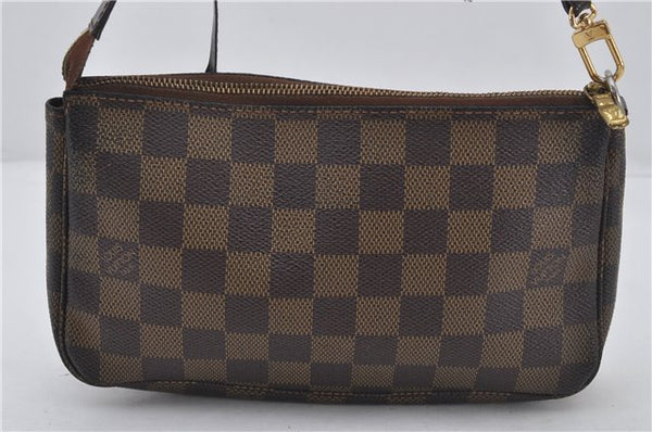 Authentic Louis Vuitton Damier Pochette Accessoires Pouch Purse N51985 LV 9495E
