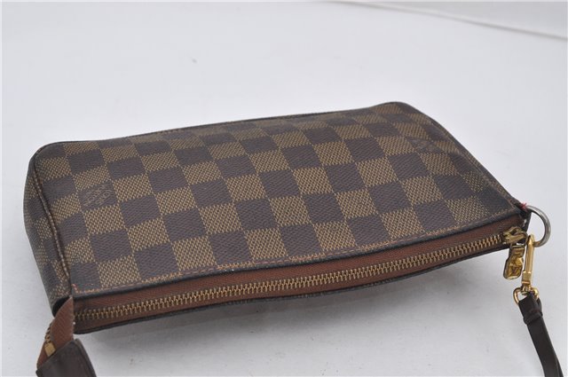 Authentic Louis Vuitton Damier Pochette Accessoires Pouch Purse N51985 LV 9495E